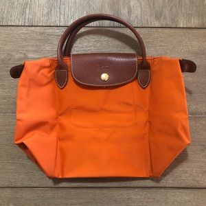 LONGCHAMP - Small Orange Le Pliage Bag